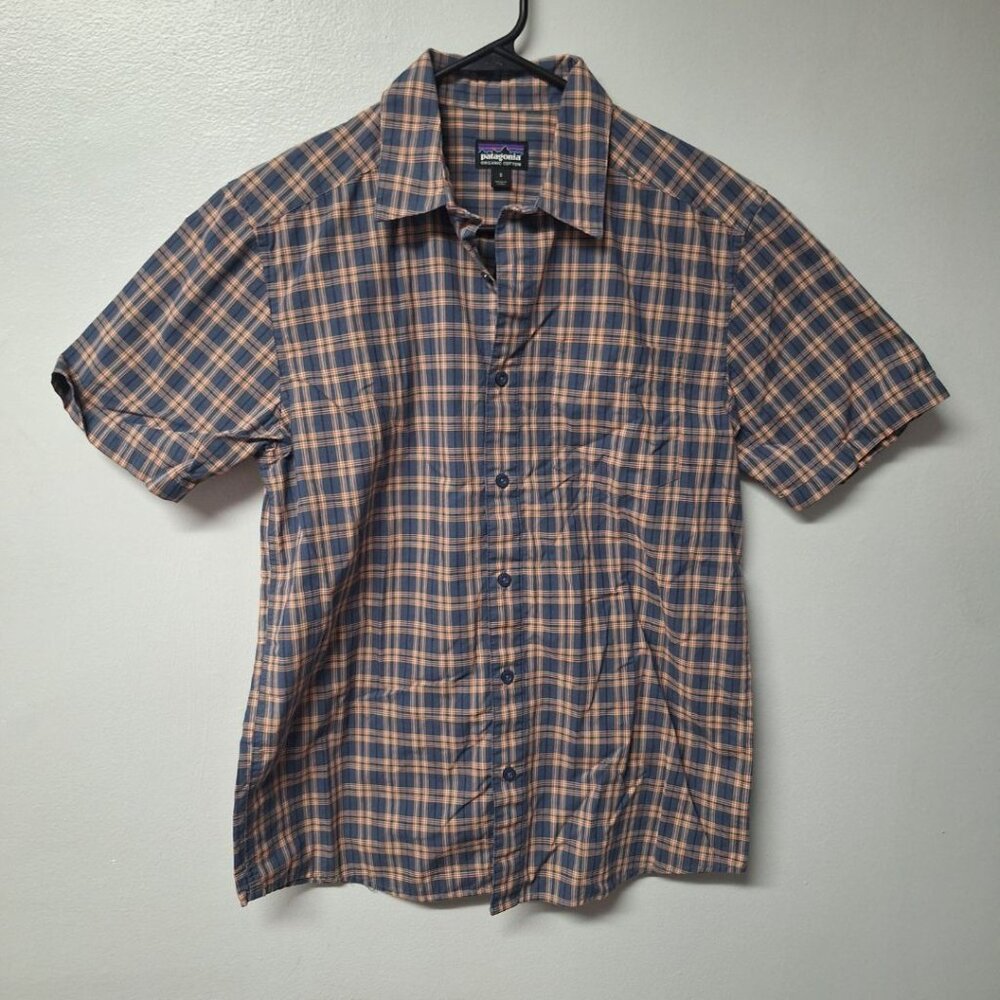 Patagonia Button Down‎ Shirt Short Sleeve Mens Small Worn Wear Plaid